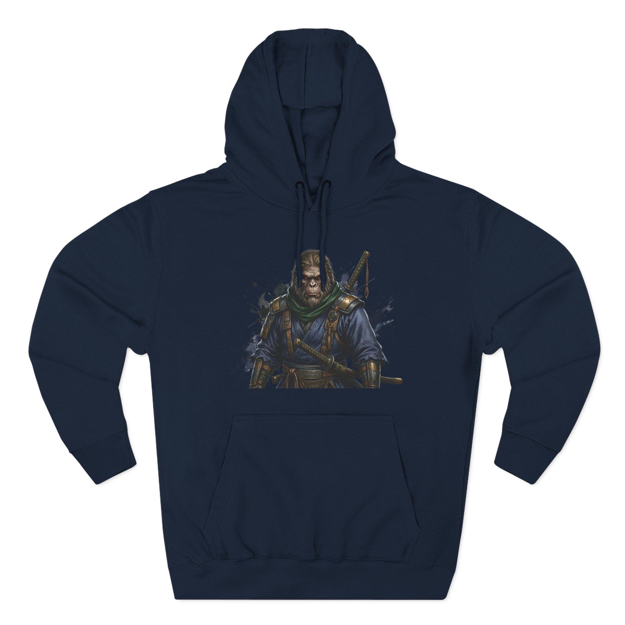 Samurai Warrior Fleece Hoodie — Three-Panel Graphic Pullover with Swords 14 Samurai Warrior Fleece Hoodie — Three-Panel Graphic Pullover with Swords - Imagen 14