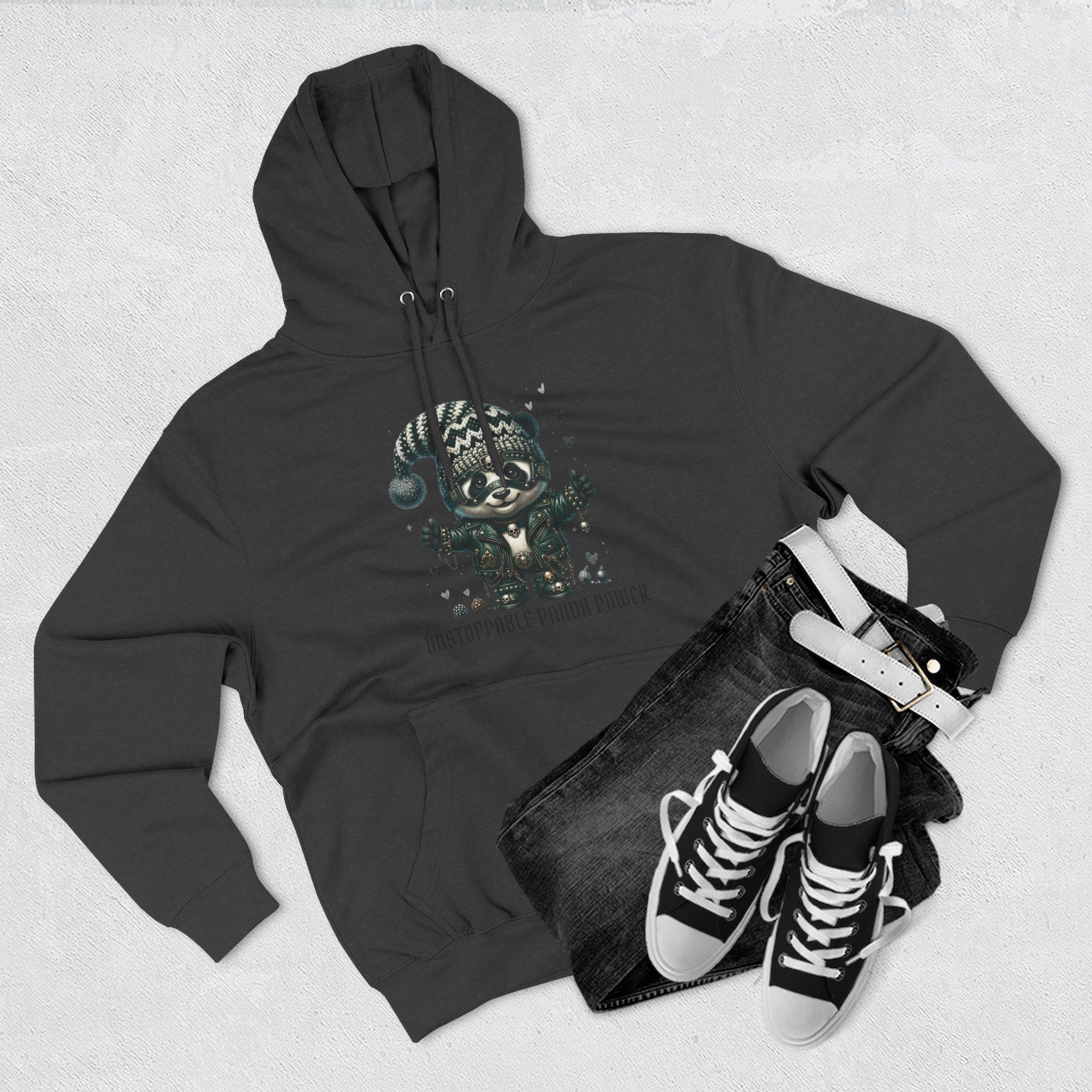Panda Power Hoodie — "Unstoppable Panda Power" Graphic Fleece Pullover 13 Panda Power Hoodie — "Unstoppable Panda Power" Graphic Fleece Pullover - Imagen 13