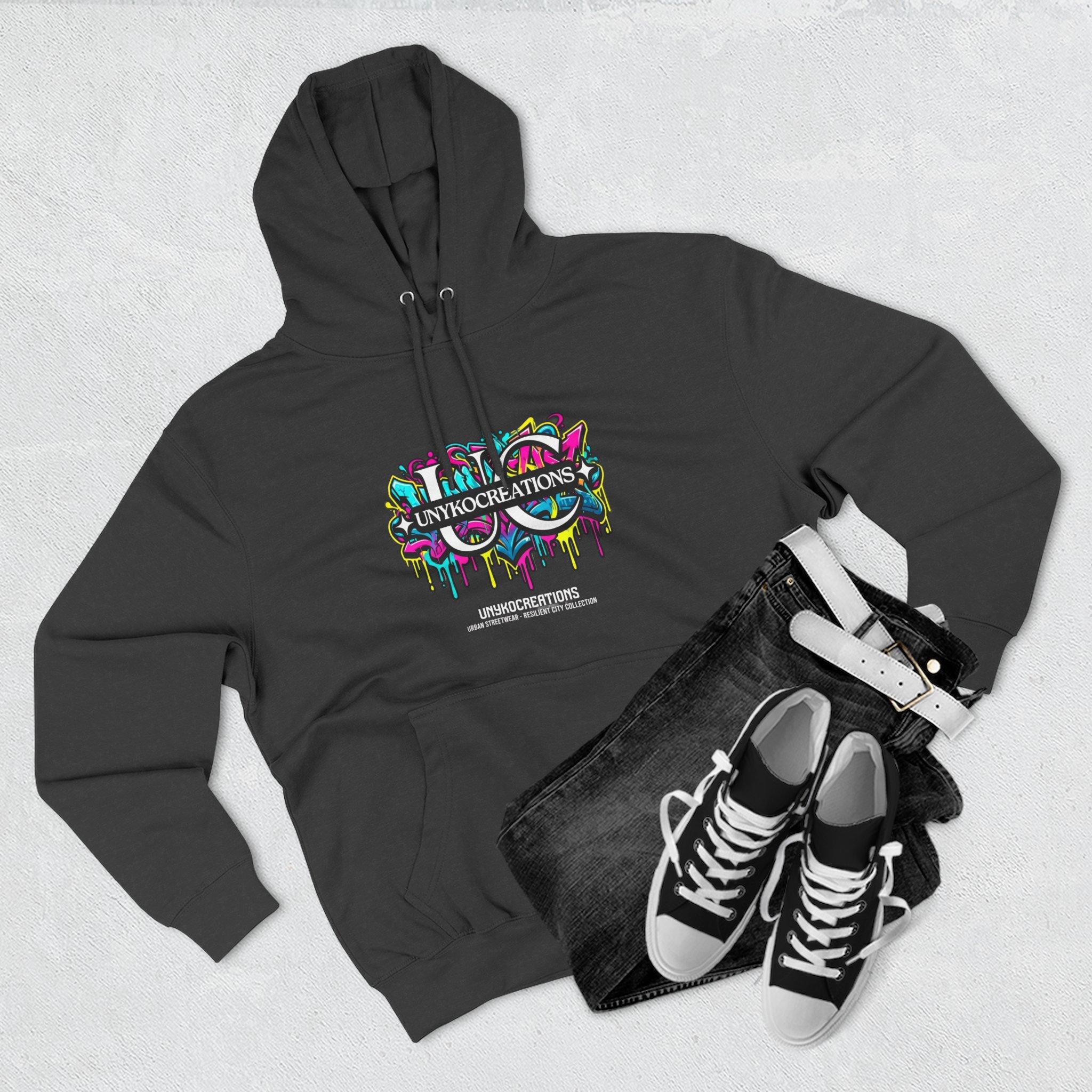 Graffiti Logo Hoodie - Colorful Urban Streetwear Fleece 2 Graffiti Logo Hoodie - Colorful Urban Streetwear Fleece - Imagen 2