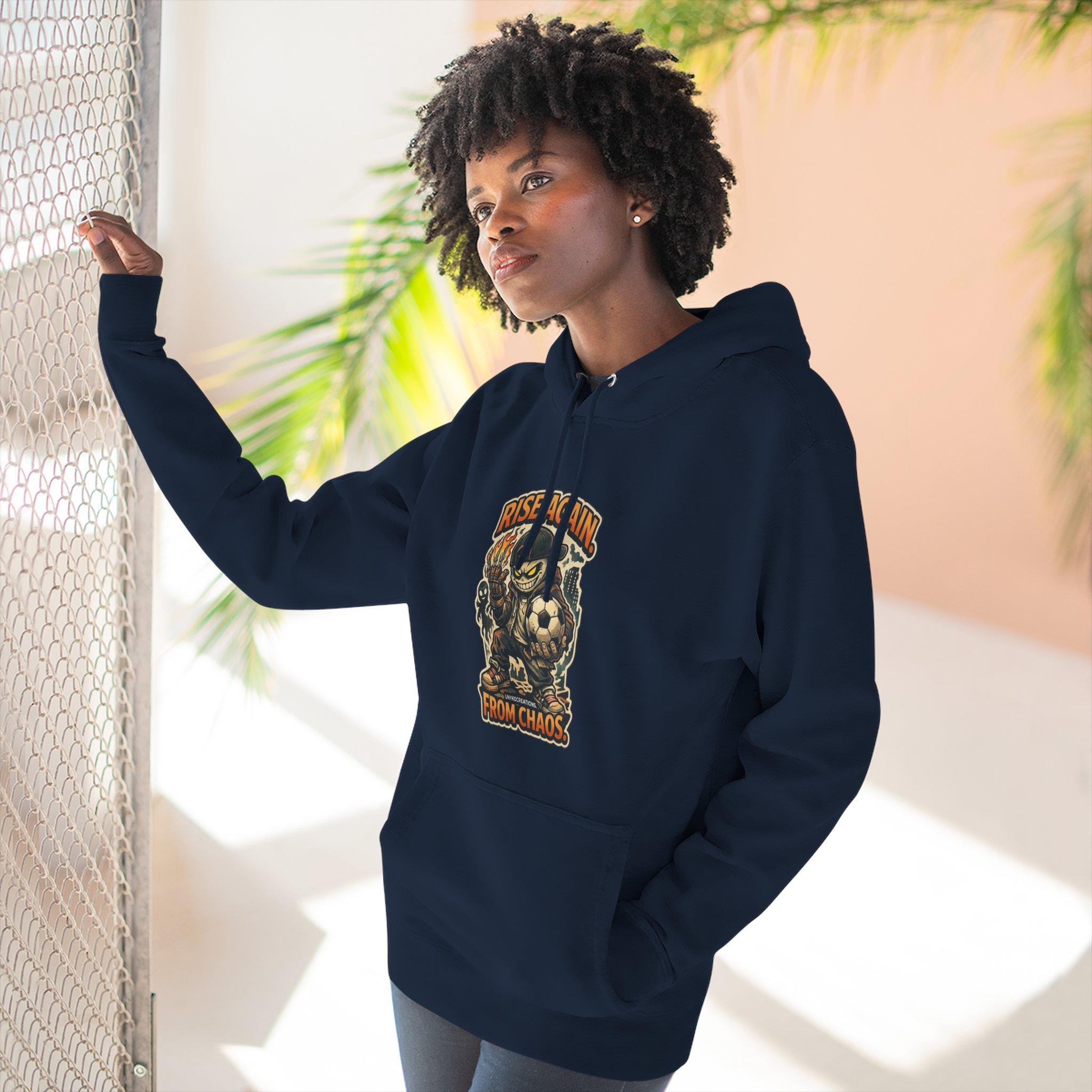 Hoodie - 'Rise Again From Chaos' Bear Graphic Pullover 18 Hoodie - 'Rise Again From Chaos' Bear Graphic Pullover - Imagen 18