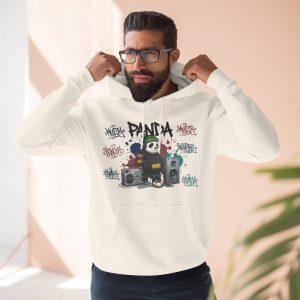 Panda Streetwear Hoodie — Graffiti Boombox Urban Chill Pullover